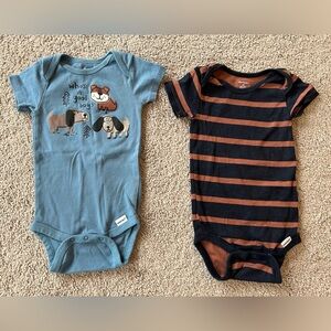 Set of Gerber short sleeve bodysuits